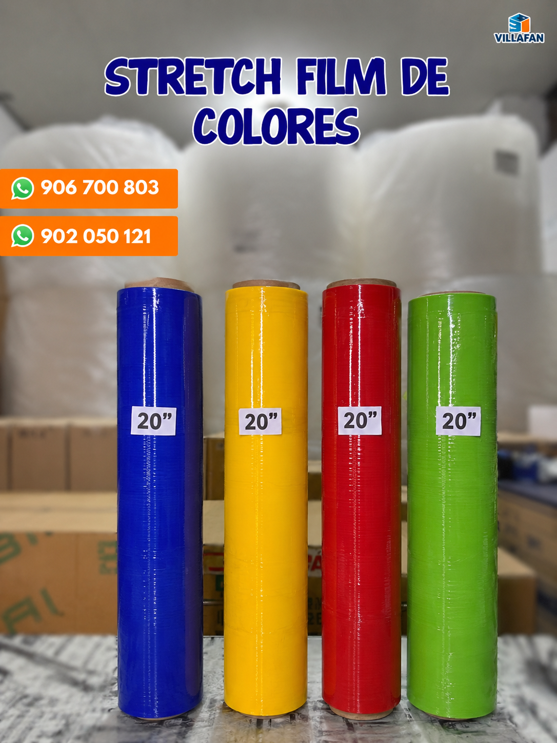 Detalle Stretch Film de Colores